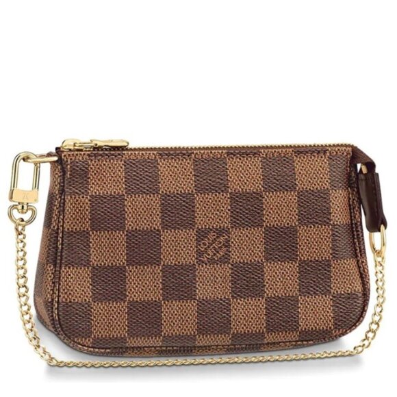 NIB Louis Vuitton Damier Ebene Mini Pochette - Picture 1 of 11